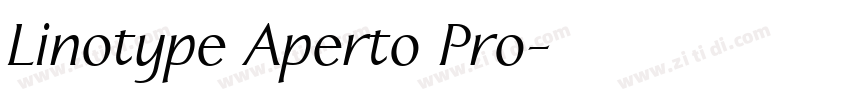 Linotype Aperto Pro字体转换